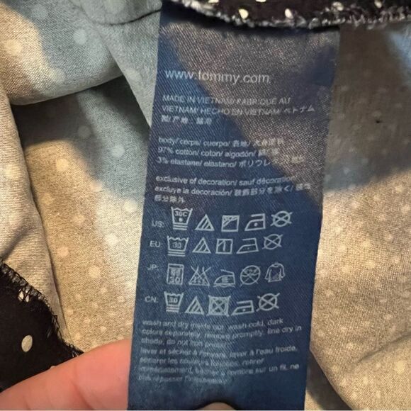 3 for $30! Tommy Hilfiger black and white polka dot dress - Picture 8 of 11